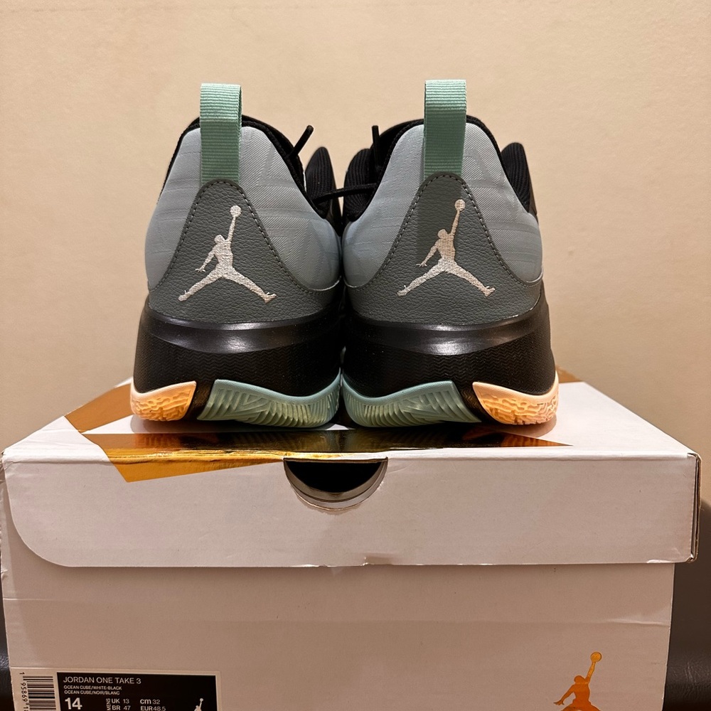 NIB Men  Air Jordan One Take 3 Ocean Cube White Black Green DC7701-310 - Picture 5 of 5